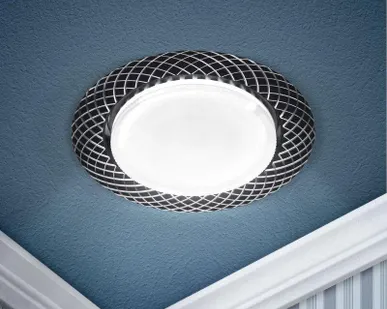 фото Светильник KL 76 AL/BK /1 под лампу Gx53 220В 13Вт черн. Эра Б0049007