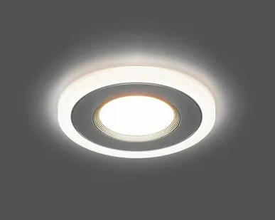 фото Светильник встраиваемый LED 9W 4000K AL2770 белый с подсветкой Feron