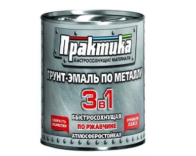 фото Грунт-эмаль Практика ярко-зеленая по рж. быстросох. 0,9кг