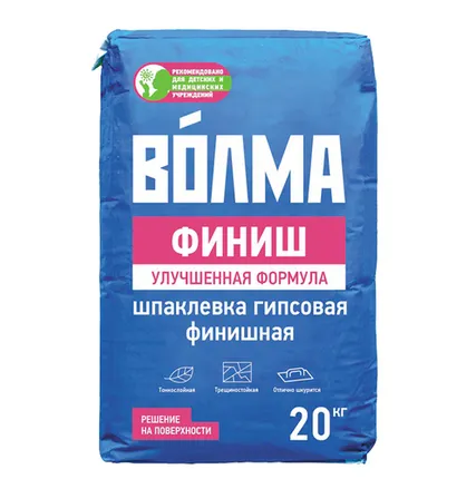 Фото №0 ШПАТЛЕВКА ГИПСОВАЯ ФИНИШНАЯ ВОЛМА-Финиш 20кг