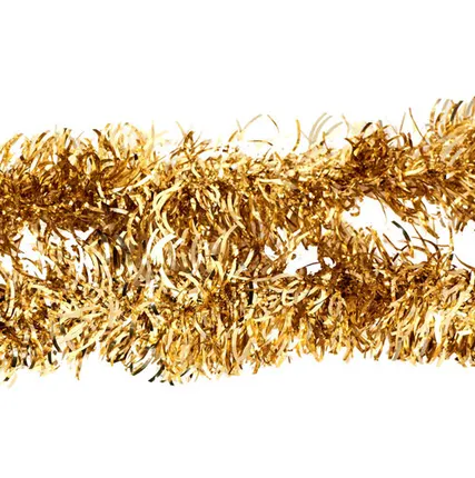 Фото №0 Мишура волнистая темно-золотистая 8 см 2 м