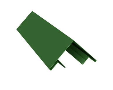 фото Планка угла внешнего составная верхняя 0,45 PE с пленкой RAL 6002 лиственно-зеленый