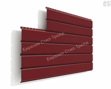 фото Металлический сайдинг Евробрус Pe 0.5 | RAL 3005 Красное вино