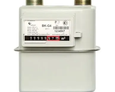 фото Счётчик газа бытовой ВК - G 4T левый с термокоррекцией