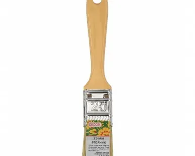 фото Кисть плоская Вторник 25*10 светлая щетина пластиковая ручка НАМЕРЕНИЕ