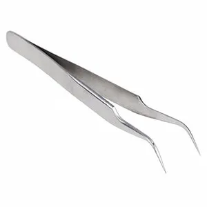 фото Пинцет 125мм изогнутый узкий нержавеющая сталь REXANT
