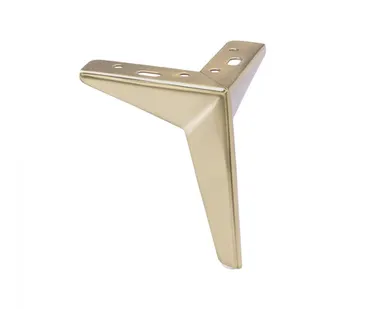 фото Опора меб. мет. HELLY h130 угловая брашированное золото AKS