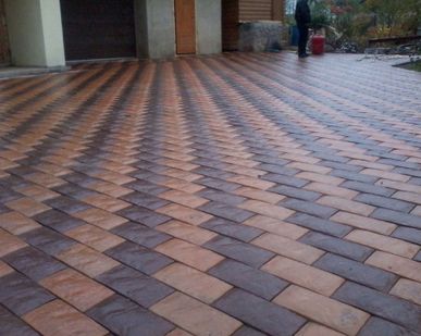 фото Тротуарная плитка Английский булыжник.