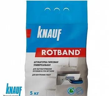фото ШТУКАТУРКА ГИПСОВАЯ РОТБАНД КNAUF (5КГ)