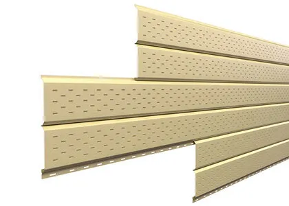 Фото №0 Металлический cофит L-брус перфорированный - 3000, 0.45_(Полиэстер, RAL 1014 (Слоновая кость)