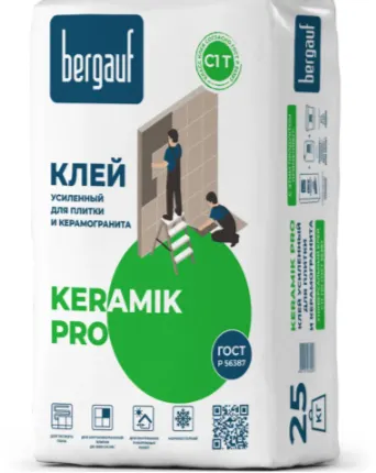 Фото №0 Клей плиточный BERGAUF Keramik Pro С1 25 кг