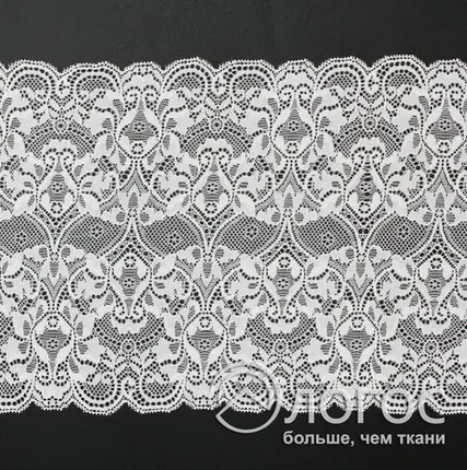 Фото №0 Кружево стрейч гипюр арт. 18108 170 мм, белый