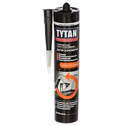 Фото №0 Каучуковый герметик для кровли TYTAN PROFESSIONAL бесцветный 310мл (91455)