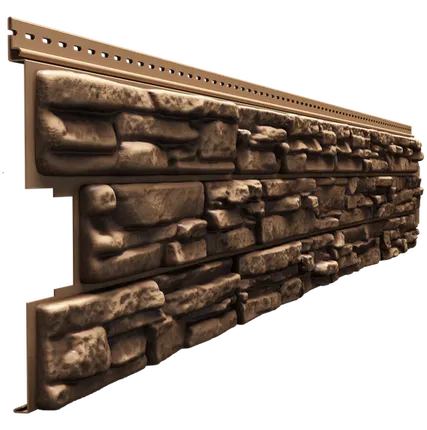 Фото №0 Сайдинг Docke ROCKY Кедровый орех Деке LUX под камень