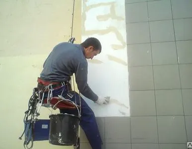 фото Шпатлевание фасада песчаная