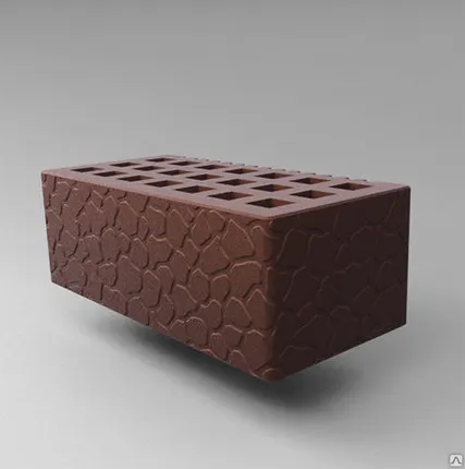 Фото №0 Кирпич керамический лицевой с фаской̆ 1,4 НФ светло-коричневый черепаха