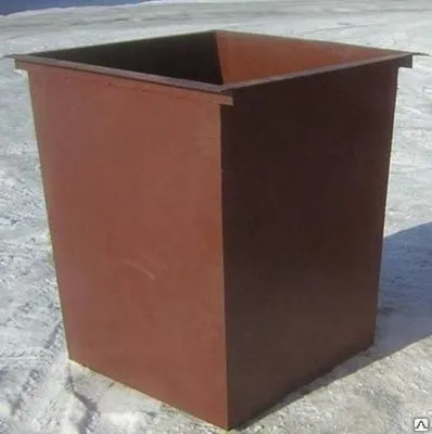 Фото №0 Металлический мусорный бак