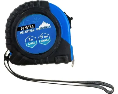 фото Рулетка 3м*19мм магнитная VertexTools 3120-03