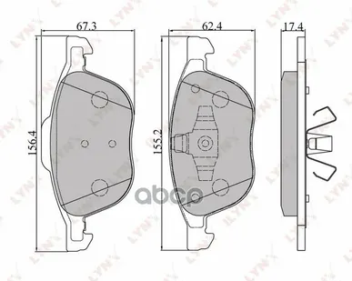 фото Колодки Тормозные Дисковые | Перед | LYNXauto арт. BD3001