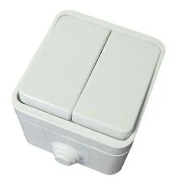 Фото №0 Выключатель 2-кл. ОП Клио 10А IP44 бел. UNIVersal К2223