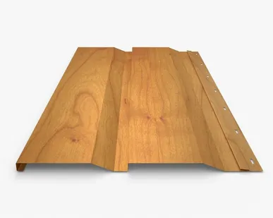 фото Сайдинг Металлический сайдинг «Корабельная доска» покрытие 3D ольха Россия, эконом, 0.4-0.45 мм