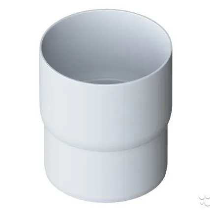 Фото №0 Муфта трубы ПВХ, белый