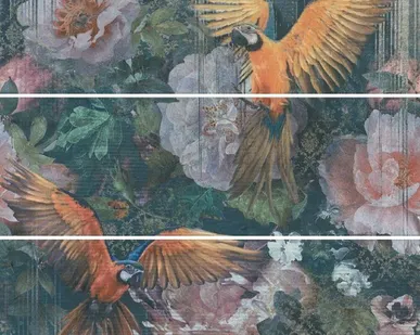 фото Плитка керам. KERAMA MARAZZI Раваль 900x900 панно Попугаи TG\A08\3x\13000R