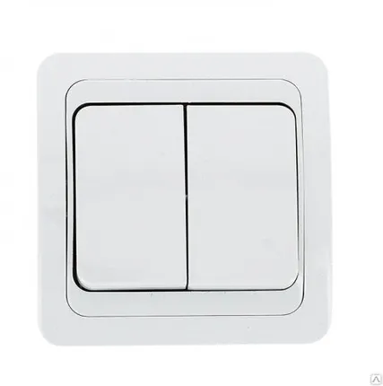 Фото №0 Выключатель 2-кл. Лондон, 10А белый Simple EKF, EEV10-023-10