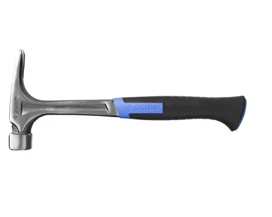 фото Молоток-гвоздодер Зубр Профессионал 580 гр, цельнокованный с магнитом и двухкомпонентной рукояткой