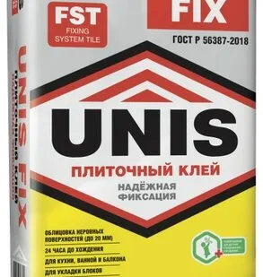 фото Смесь сухая клеевая "UNIS FIX" 25кг.(1под.=48шт.)