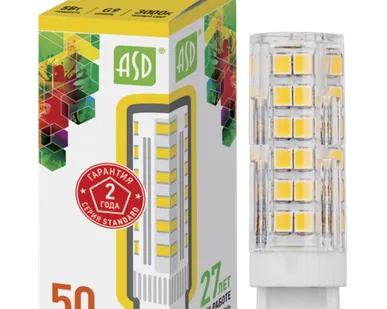 фото Лампа светодиодная LED-JCD-standard 5Вт 160-260В G9 3000К ASD