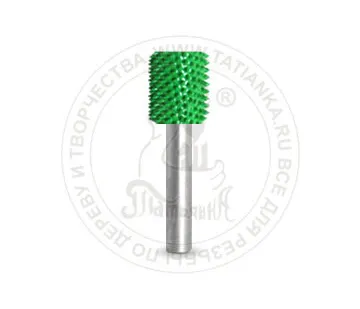 фото 6C12SE-70 - Цилиндр (плоский верх), Ø хвостовика 6мм, Ø фрезы X 12,7мм, L фрезы 19,05мм (coarse/зел)