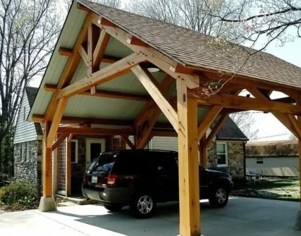 Фото №0 Навесы из дерева