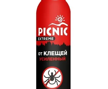 фото PICNIC Средство от клещей и комаров усиленное 150 мл.