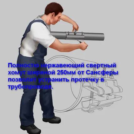 Фото №0 Сансфера . хомуты ремонтные. муфты зажимные. свертные хомуты нержавеющие. гидравлические