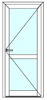 Фото №0 Дверь алюминиевая внутренняя "холодная" Вариант 2