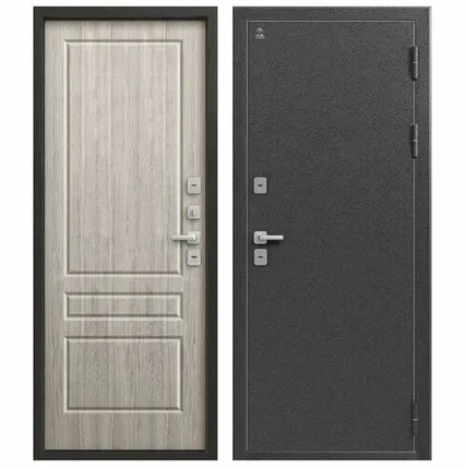 Фото №0 Дверь входная с терморазрывом Т-6 (Центурион) металл/МДФ, Серебро антик/Полярный дуб 2050х860мм, ПРАВАЯ (2025)