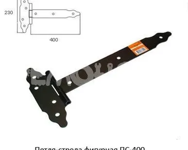 фото Петля-стрела фигурная ПС_400 черн (10) ТОНАР