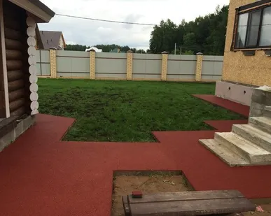 фото Покрытие для садовых дорожек из резиновой крошки
