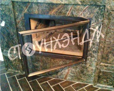 фото Дверца для камина из бронзы