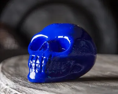 фото Череп синий, малый, 10см, Chateau Collection CC-SKS-BLUE