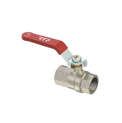 Фото №0 Кран шаровой ручка рычаг, латунь, внутренняя/внутренняя резьба 1_1/2",PN25 индивидуальная упаковка, никель, RTP