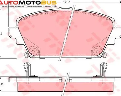 фото Комплект тормозных колодок, дисковый тормоз TRW GDB3186 Колодки тормозные