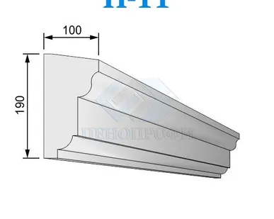 фото Фасадные подоконники из пенопласта (пенополистирола) П-11 ПСБ-С-25Ф