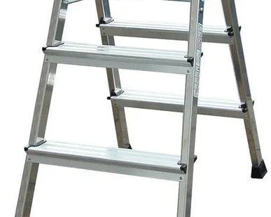 фото Лестница двухсторонняя складная, алюм KRAUSE ROLLY 130068