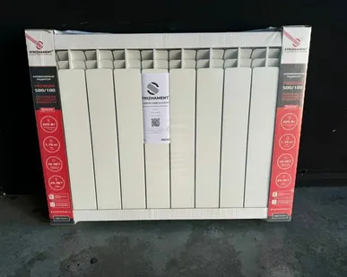 фото Радиатор алюминиевый "STRIZHAMENT" 500/100 10 секций ПРЕМИУМ (17,5кг,225 Вт)