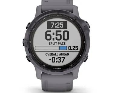 фото Часы Garmin Fenix 6S Pro Solar аметистовый с темно-серым ремешком