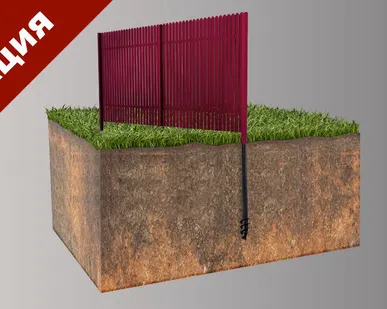 фото ЗАБОР ИЗ ЕВРОШТАКЕТНИКА FINFOLD НА ВИНТОВЫХ СВАЯХ "ШУРУПЫ"