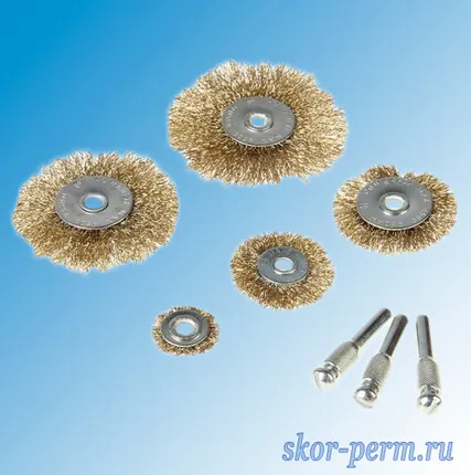Фото №0 Набор щеток-крацовок для дрели плоские 5 предметов