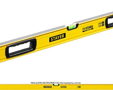 фото Уровень строительный фрезерованный 2000 мм STAYER ProSTABIL 3471-200